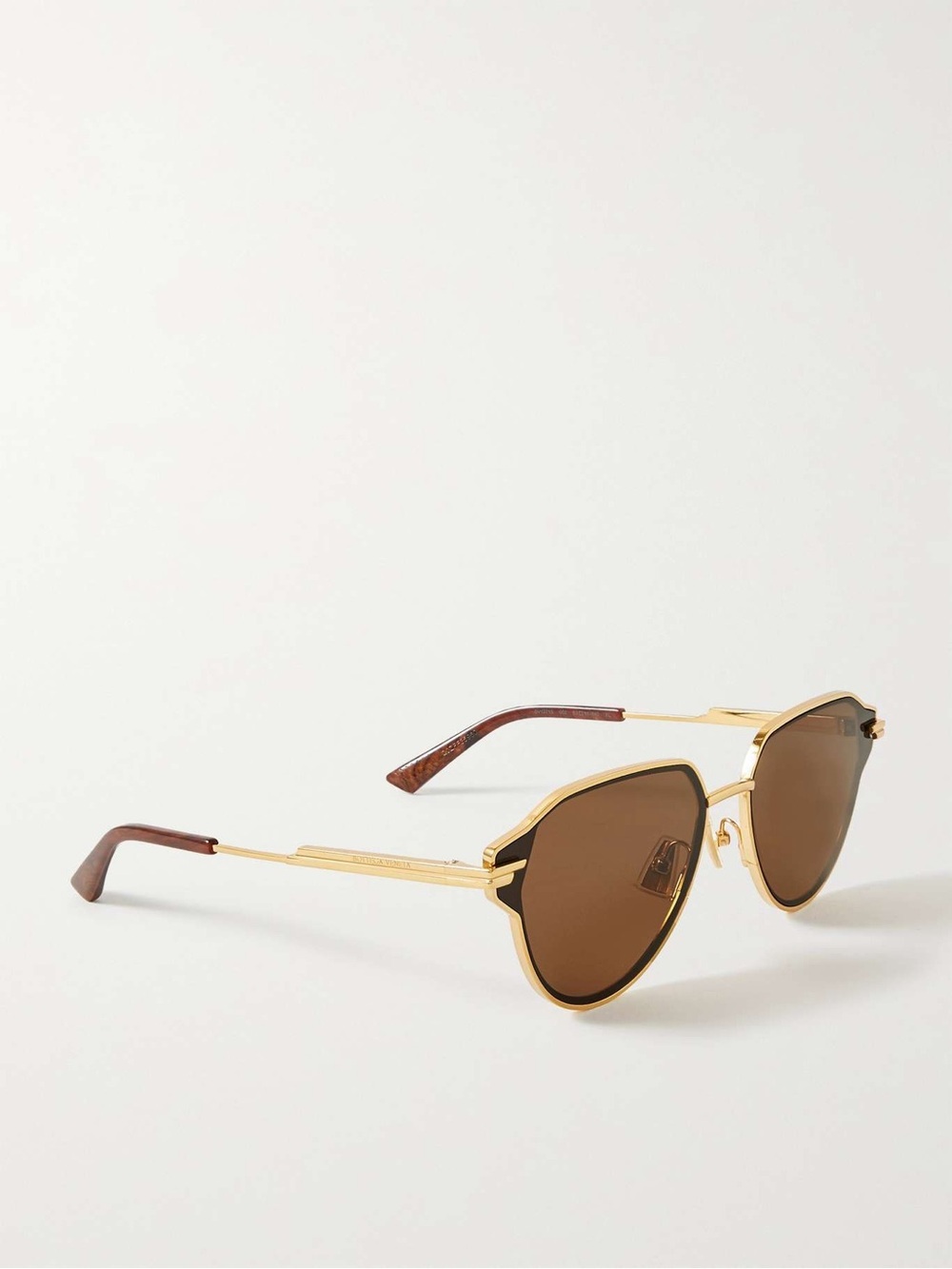 Bottega Veneta glaze Round-frame Gold-tone Aviator Sunglasses BV1271S 002 NIB - Picture 2 of 16